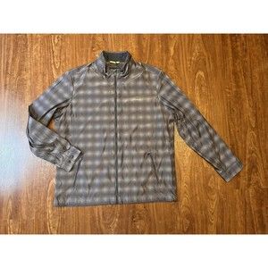 Wolsey NWT Men’s Windbreaker Jacket Size 110 - XL Gray Golf Full Zip Geometric